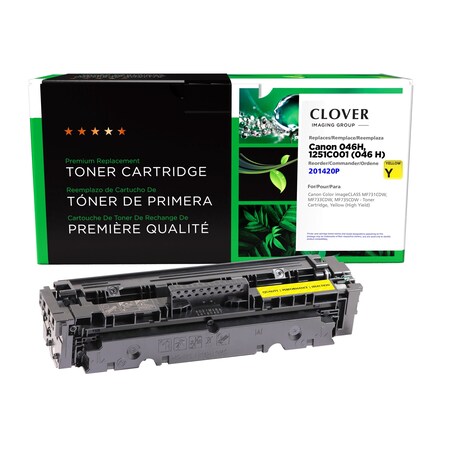 Cig Clover Imaging Remanufactured High Yield Yellow Toner Cartridge for Canon 1251C001 (046 H) 201420P